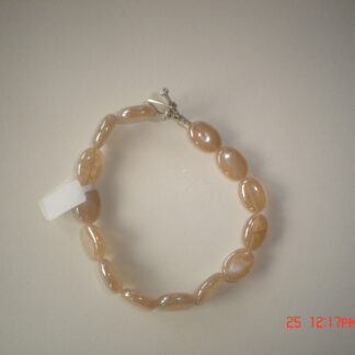 Honey Calcite Oval Bead Bracelet (A225)