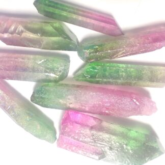 Pink Green Aura Quartz Rough Stone 3-4 cm (B521)