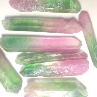 Pink Green Aura Quartz Rough Stone 5-6 cm (B522)