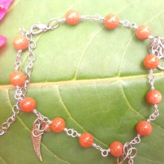 Sunstone | Goldstone link bracelet