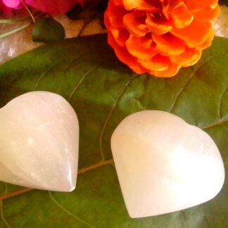 Buy White Selenite Heart