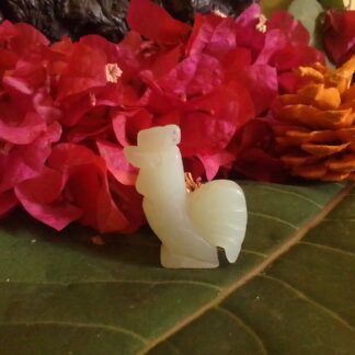 Carved jade rooster