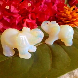 Large opalite elephant