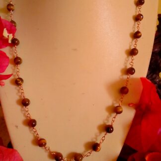 Long tigers eye necklace