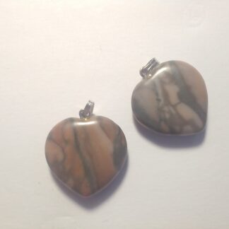 Autumn Jasper Small Heart Pendant (F212)