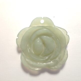 Jade Stone Flower Pendant - Green