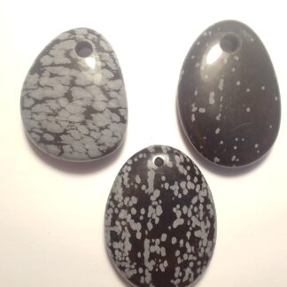 Snowflake Obsidian Stone Pendant
