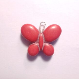 Buy Magnesite Butterfly Pendant - Red