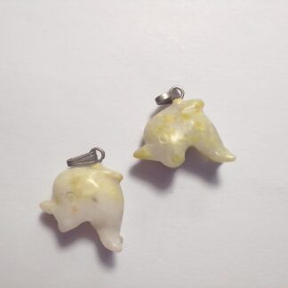 Jade Stone Fish Pendant - Greenish (F198)