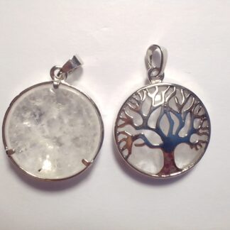 Clear Quartz Plated Gemtree Pendant