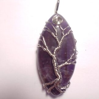 Amethyst Wire Wrapped Gemtree Pendant