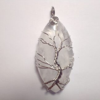 Clear Quartz Wire Wrapped Gemtree Pendant