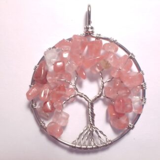 Pink Obsidian Large Gemtree Pendant