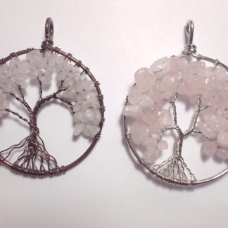 Rose Quartz Large Gemtree Pendant