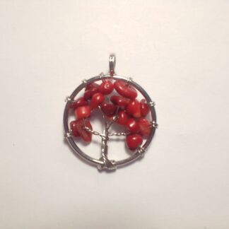Coral - Small Gemtree Pendant (F27)