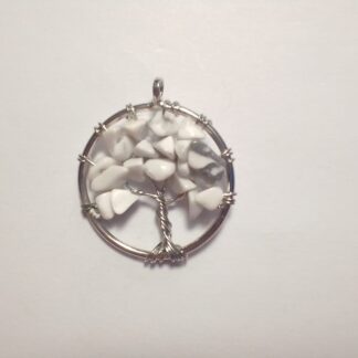 Howlite Small Gemtree Pendant (F34)