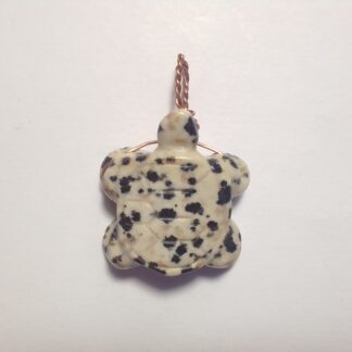 Dalmation Jasper Tortoise Pendant