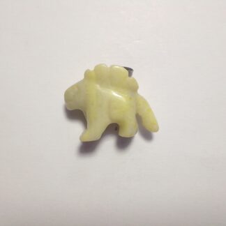 Jade Stone Dinosaur Pendant - Green