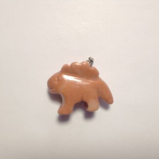 Jade Stone Dinosaur Pendant - Red (F196)