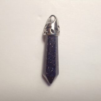 Starstone (Blue Goldstone) Point Pendant