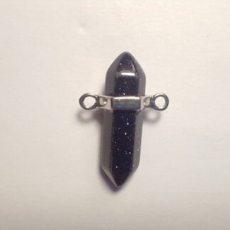 Starstone (Blue Goldstone) Point Pendant