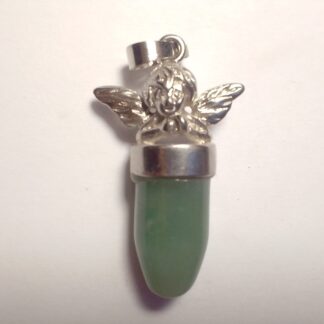 Aventurine Angel Plated Pendant