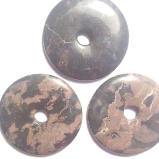 Pi Stone - Black, Grey & Pink Pendant