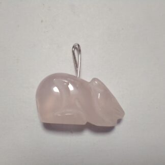 Rose Quartz Rat Pendant