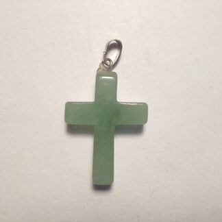 Aventurine Small Cross Pendant - Green