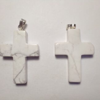 Howlite Large Cross Pendant