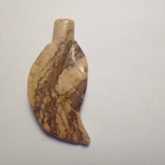 Picture Jasper Leaf Pendant (F68)