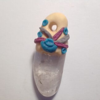 Buy clear quartz fimo pendant