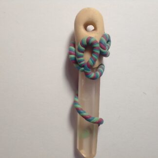 Clear Quartz Fimo Pendant