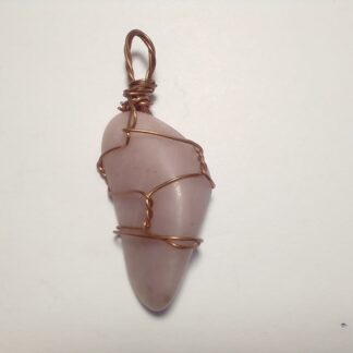 Lavender Jade Ass Wire Wrapped Pendant