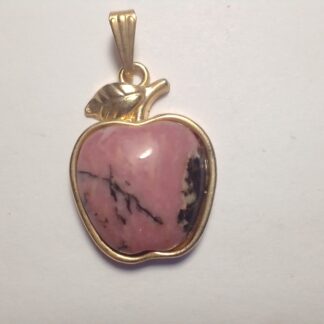 Rhodonite Apple Stone Pendant