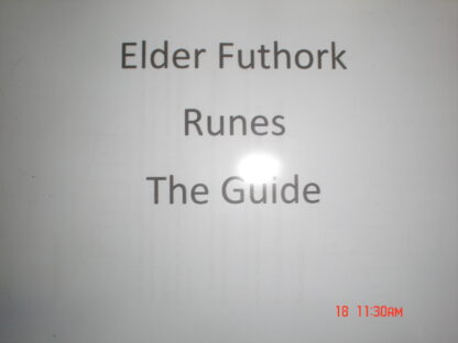 Elder futhork runes manual
