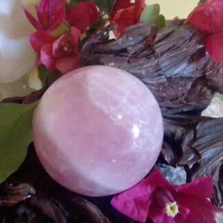 Rose quartz natural stone ball