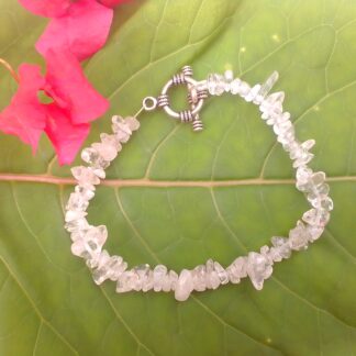 Buy clear quartz chip stone bracelet