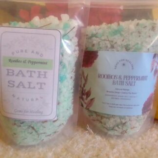 Rooibos & Peppermint Bath Salt (250gr) for sale