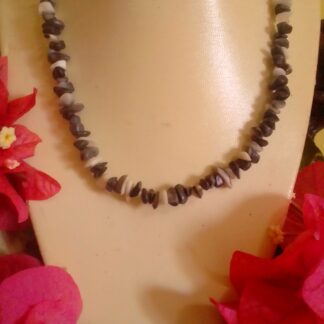 Zebra Jasper Chip Stone Necklace for sale