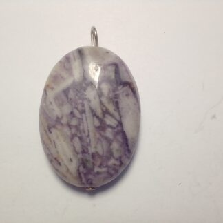 Charoite oval stone pendant for sale