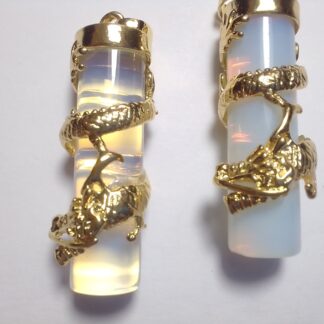 Opalite Plated Dragon Pendant