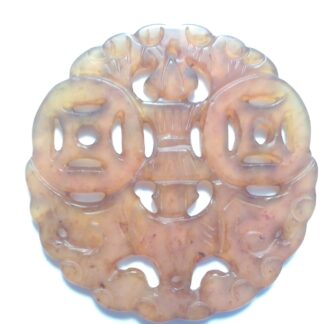 Jade Hand Carved Stone Pendant (F1093)