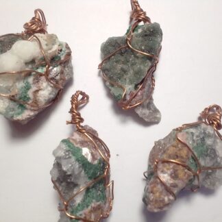 Chrysocolla, Malachite, Druzy Pendant