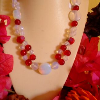 Opalite crystal necklace for psychic abilities