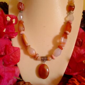 carnelian necklace for her