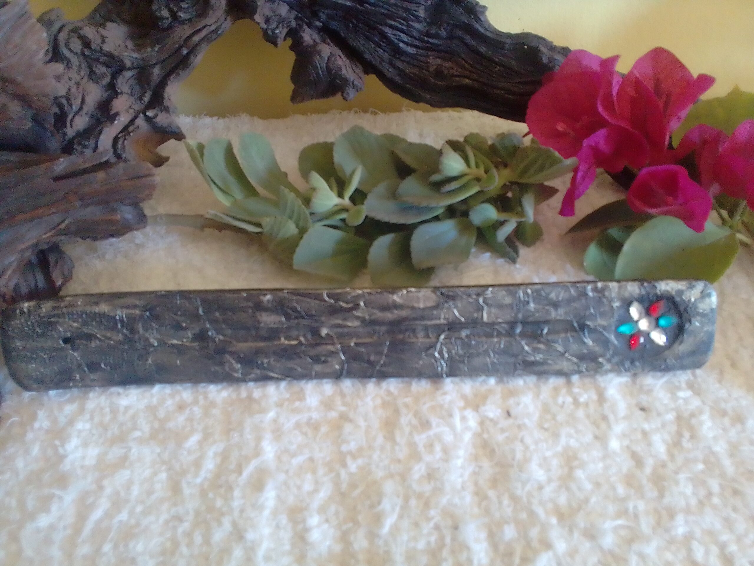 Elegant incense ash catcher for sticks, designed to capture ash and keep your space clean.