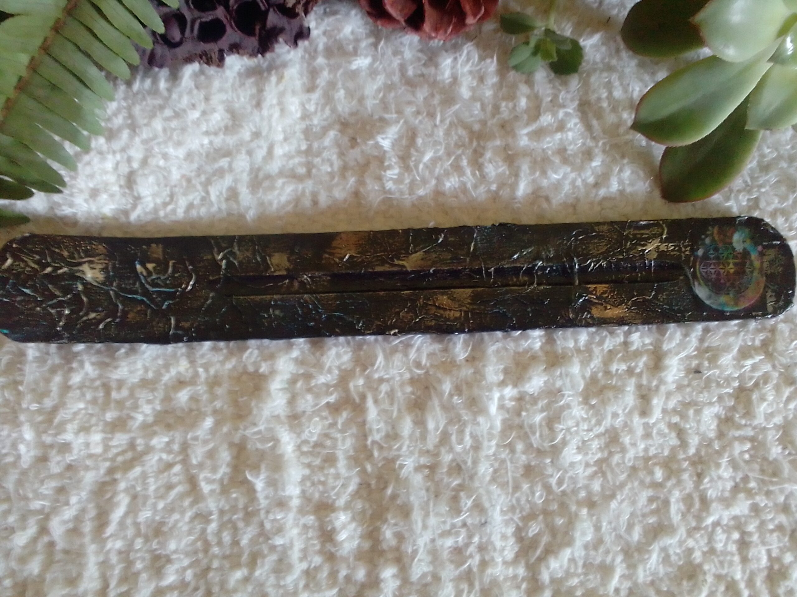 Beautifully handcrafted wooden incense ash burner tray.