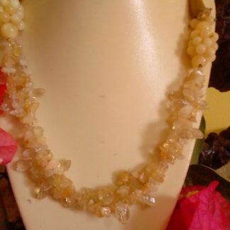 For sale Citrine, Calcite & Swarovski Crystal Necklace