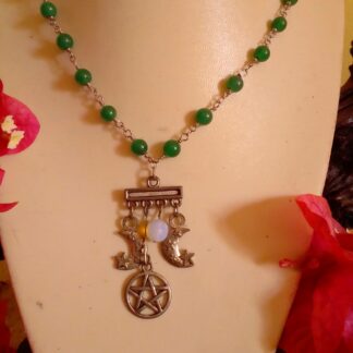 pentagram plated necklace